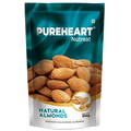 Pureheart Nutreat Natural Almonds  Premium California Almond Nuts/Dry Fruit, Crunchy & Delicious Dried Badam, Resealable Pouch