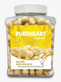 Pureheart Salted Macadamia Premium Roasted Australian Macadamia Nuts, Rich in Antioxidants - Whole, Exotic, and Crunchy Dry Fruits, Ideal Snacks, No Additives