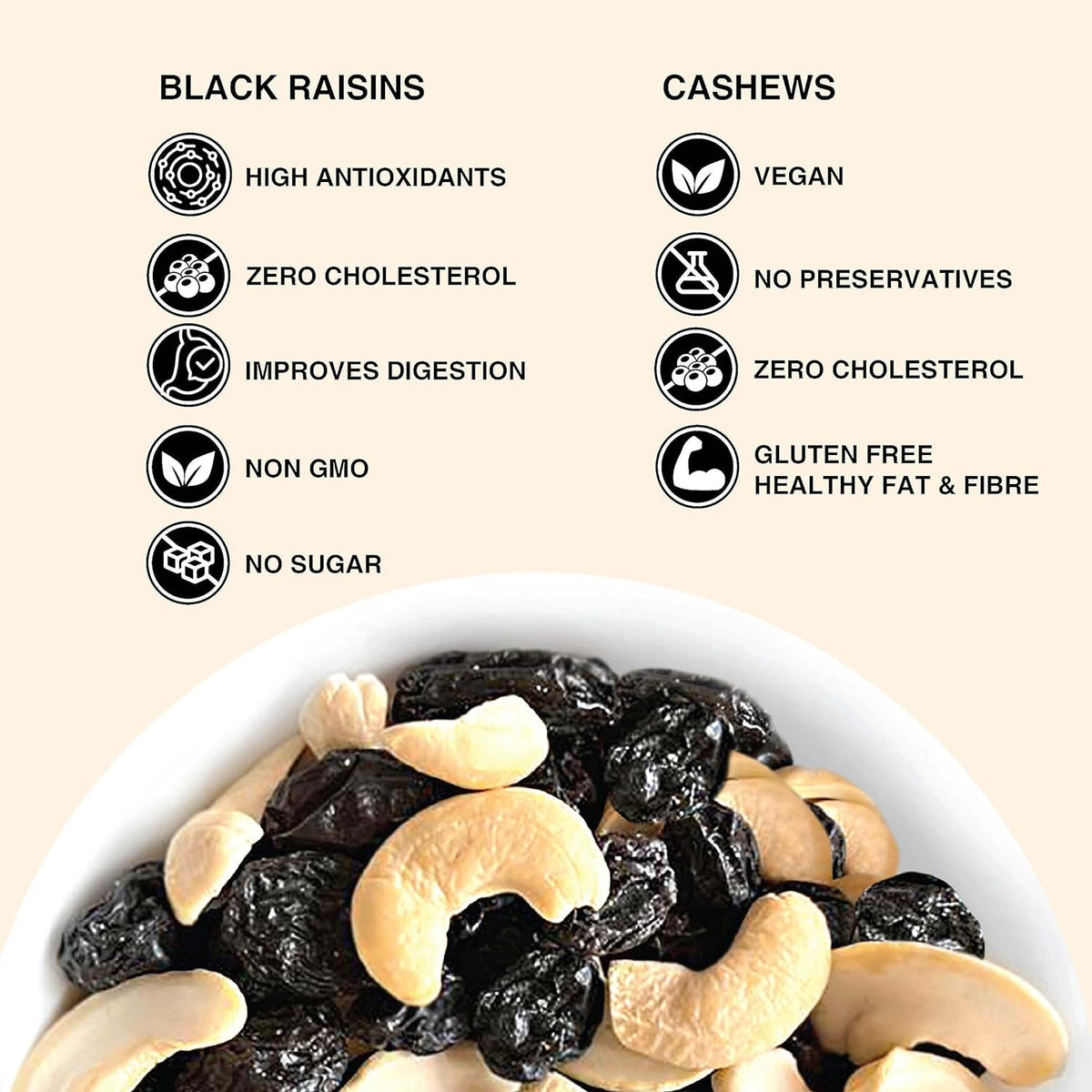 Pureheart Nutfeast Premium Black Raisins & Natural Cashews