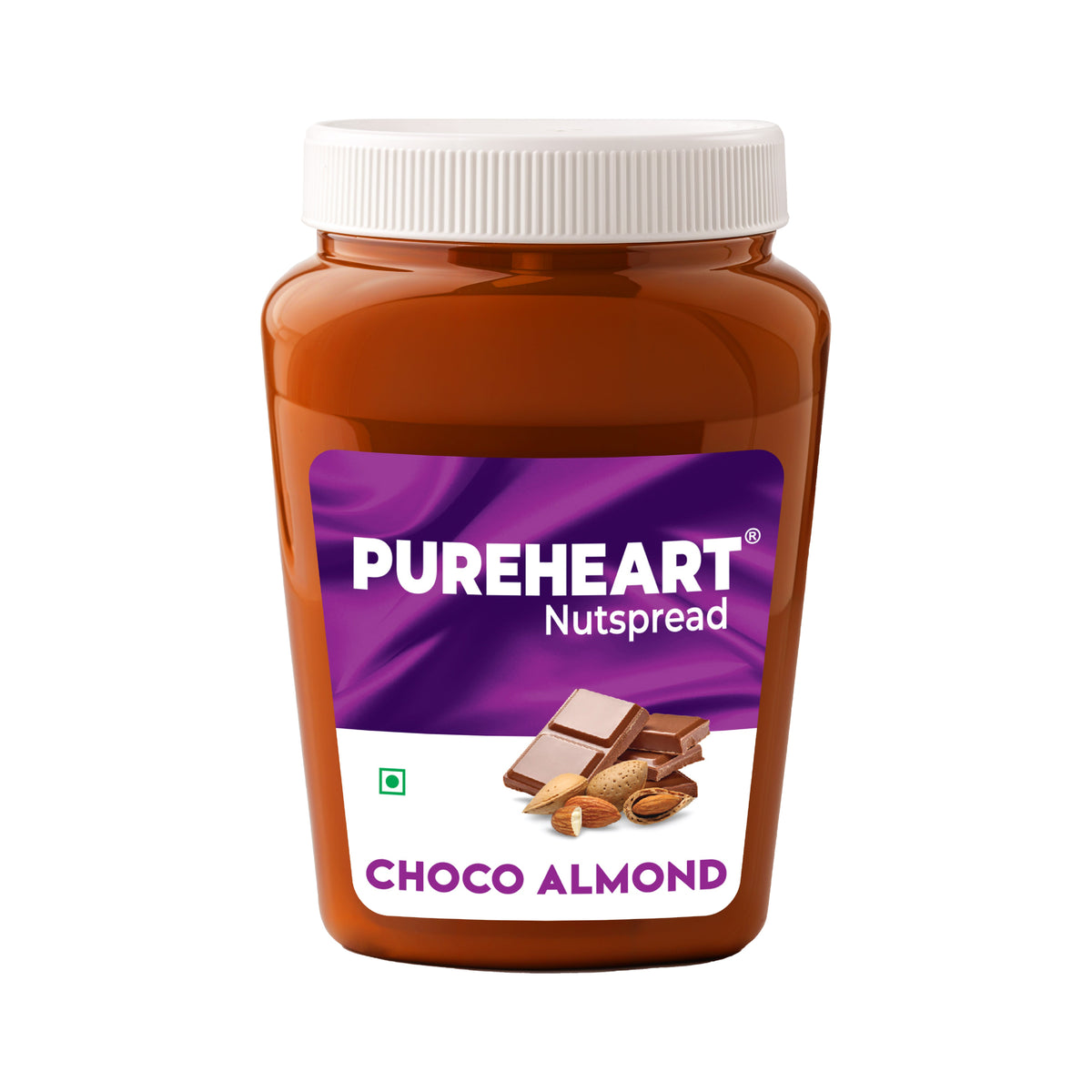 PUREHEART Choco Almond Nut Spread 350gm with Water Sipper Bottle or DOMS Stationary Kit | Chocolate Almond Creamy, Smooth & Nutty | Rich in Roasted Nuts | Healthy Breakfast Spread for Kids & Family | No. 1 Exporter of Roasted Nuts