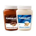 Pureheart Nutspread Saver Combo: Choco Mixed Nut & Creamy Cashew (192gm)Spread Pack - Perfect for Toast, Smoothies & Healthy Snacking