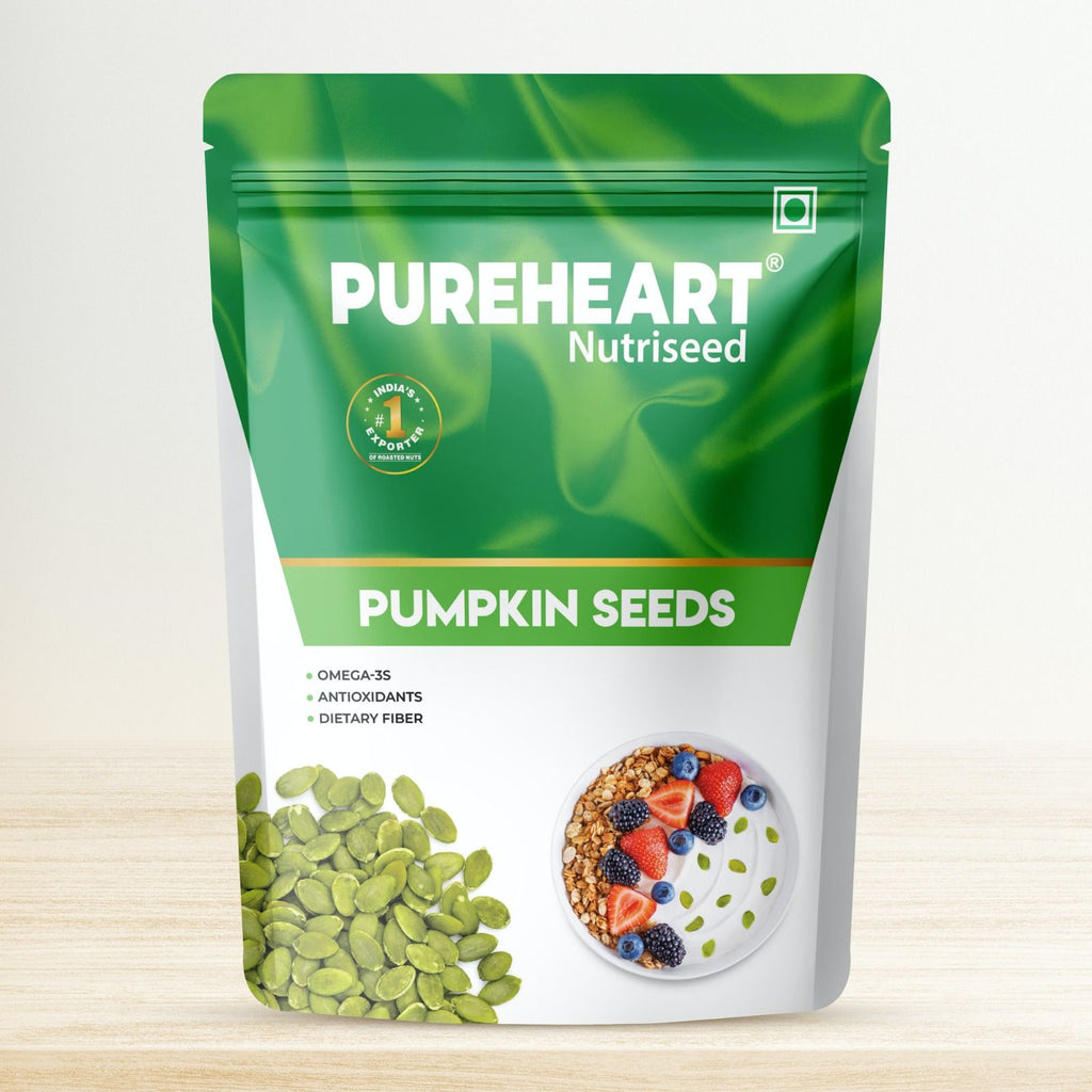 Pureheart Premium Raw Pumpkin Seeds for Snacking/Topping  Superfood for Heart Health, Digestion & Immune Support, Rich in Protein, Fibre, Healthy Diet Snacks