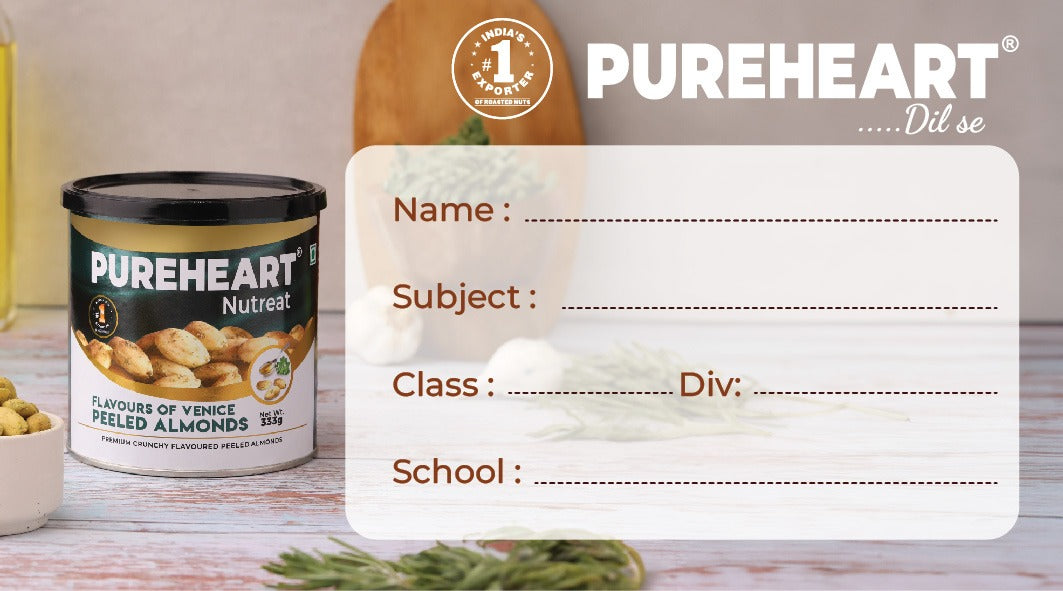 Pureheart Nut Spread Combo (5 Flavours) | Back to School Offer with FREE Diary, Time Table & Name Slip