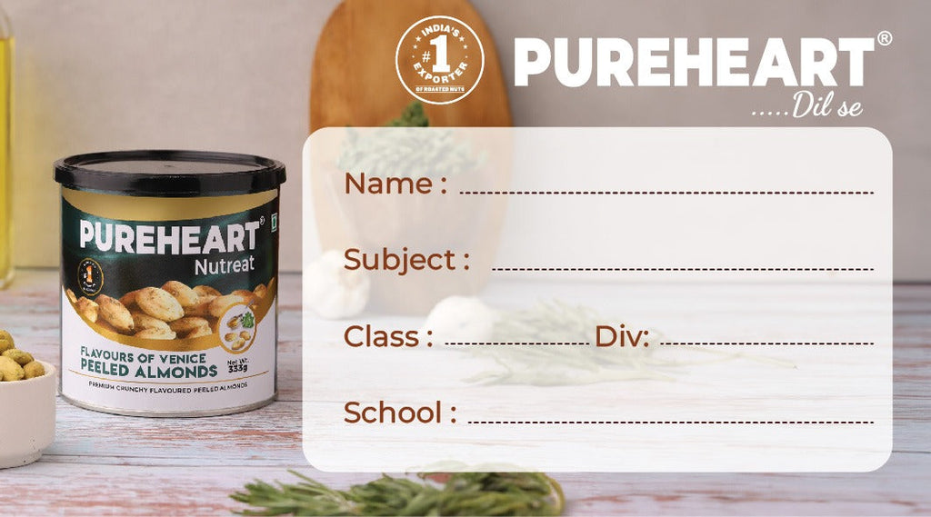 Pureheart Nut Spread Combo (5 Flavours) | Back to School Offer with FREE Lunch Box, Time Table & Name Slip
